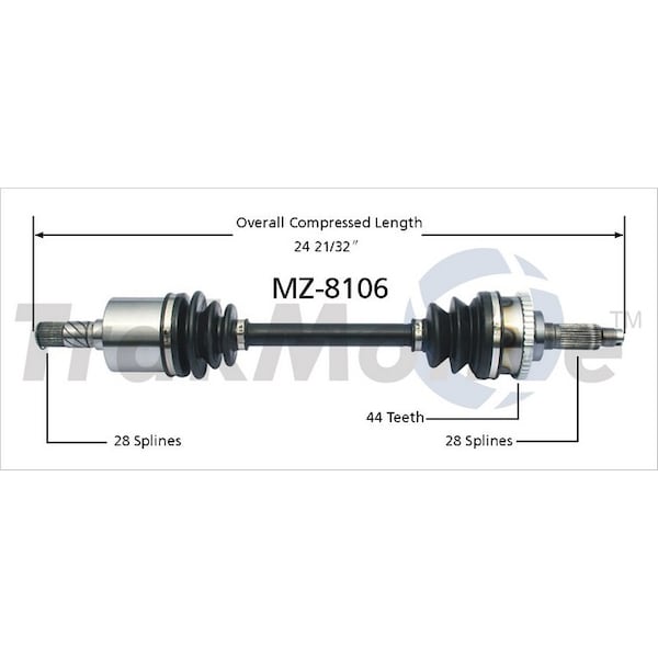 Surtrack Axle Cv Axle Shaft, Mz-8106 MZ-8106 - main